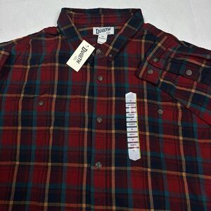 Duluth Trading Co Mens Relaxed Fit Plaid Free Swingin Flannel Shirt Size 4XL